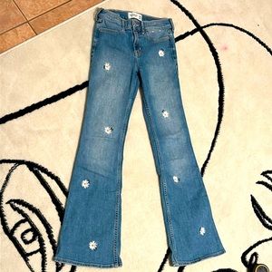 Abercrombie and Fitch blue girls jeans with flower print